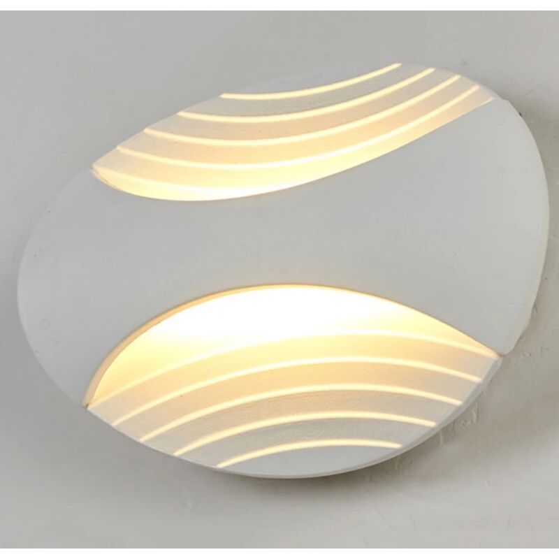 Image of Partenopea Utensili - Applique Lampada da parete muro a led 6W moderna ovale per interno Bianca cambia 3 tonalità Luce