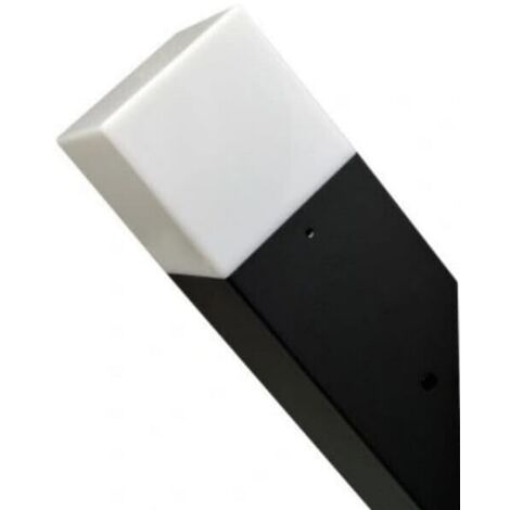 Applique lampada da parete muro esterno dal design moderno e innovativo colore nero e attacco per lampadine E27