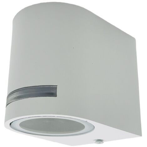 Applique lampada da parete per esterno bianca con attacco per lampadine GU10