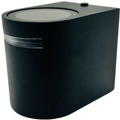 Applique lampada da parete per esterno nera con attacco per lampadine GU10