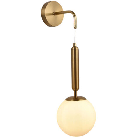 APPLIQUE LAMPADA DA PARETE PER INTERNI DAL DESIGN MODERNO MINIMAL CON SFERA A SOSPENSIONE ATTACCO PER LAMPADINE G9