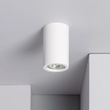 Applique lampada gesso bianco verniciabile da soffitto Ø 70 mm x l. 140 mm