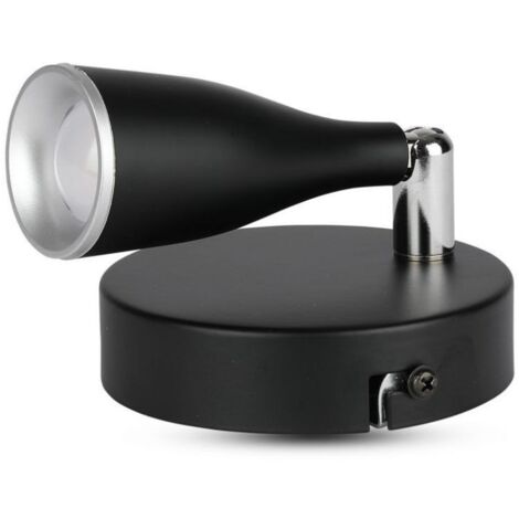Applique Lampada Led Da Parete Colore Nero 3000K Con Testa Orientabile IP20 4,5W SKU-218263