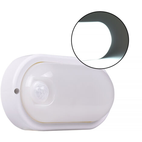 APPLIQUE LAMPADA LED DA PARETE CON SENSORE 9W LUCE FREDDA 6500K° IP56 - RILEVAMENTO 4-5 METRI RISPARMIO ENERGETICO PER ILLUMINAZIONE INTERNA ED ESTERNA