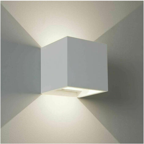 Applique lampada led parete 10w quadrato orientabile bianco effetti luce fredda