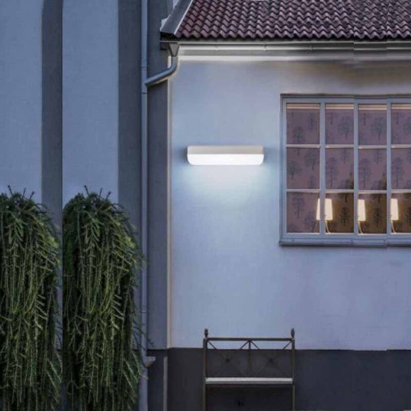 Image of Applique lampada led per esterno 12 watt plafoniera per balconi terrazzi bianca luce bianca fredda 6500k IP65