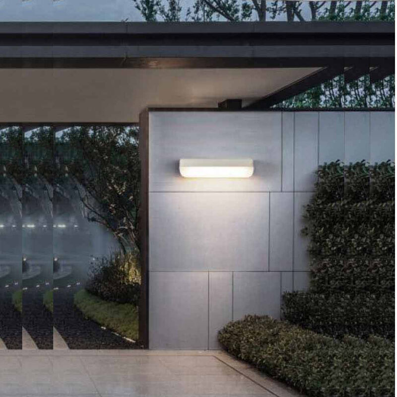 Image of Vetrineinrete - Applique lampada led per esterno 12 watt plafoniera per balconi terrazzi bianca luce naturale 4000k IP65