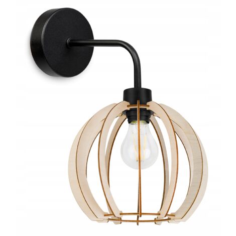 APPLIQUE, LAMPE CARRÉE, PLAFONNIER, LAMPE EN BOIS, LED