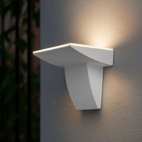 Applique, lampe d'extérieur Applique, lampe d'extérieur, mur de maison, lampe de cave, anti-éclaboussures, blanc, 2x LED 2,5W 180Lm 3000K, LxHxP 24x17,5x14cm, Eglo 93255