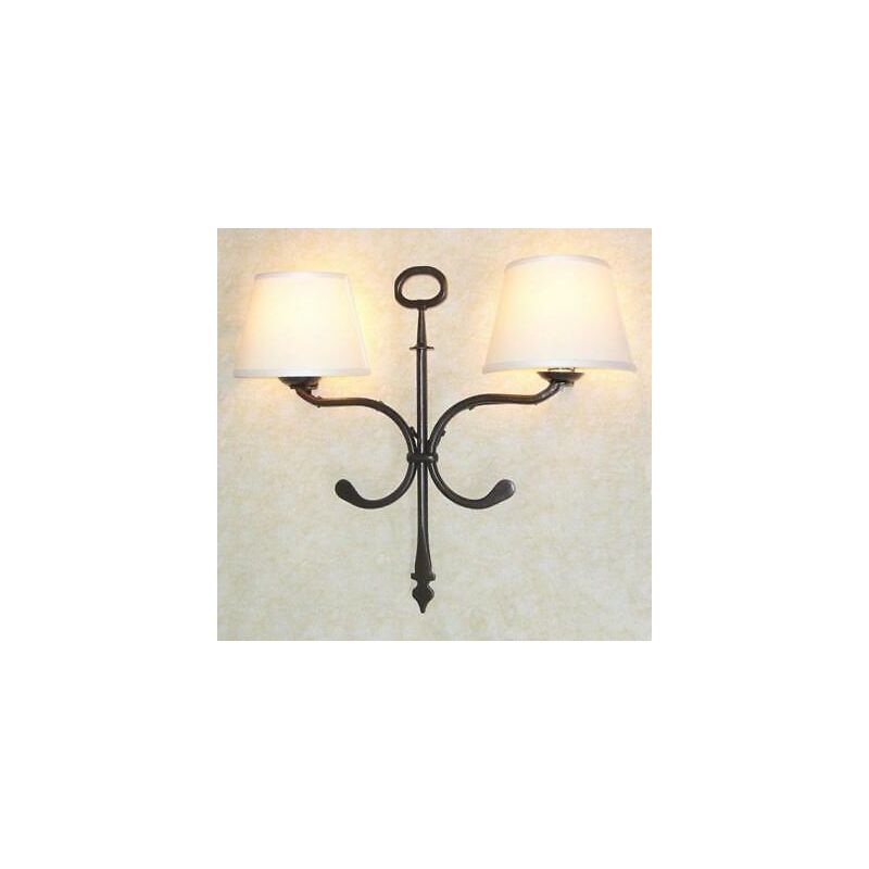 Image of Cruccolini - Applique lanterna loira 2 luci in ferro battuto lampade lampione