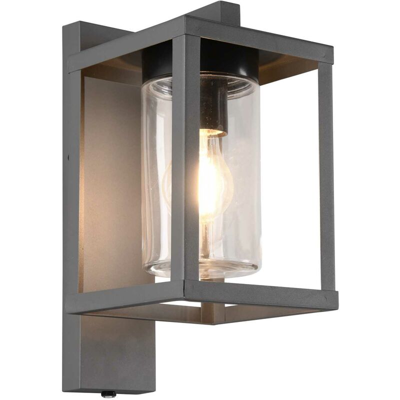 Applique de jardin, Applique outdoor IP44 Lunga détecteur de lumière Anthracite en Metal, trio