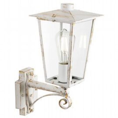Applique Lato Alto Contemporanea Ribot Alluminio Bianco E Oro 1 Luce E27