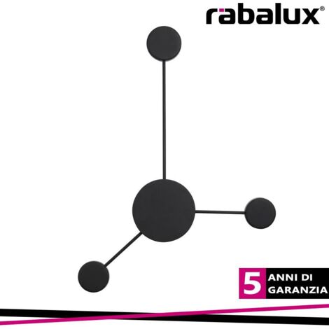 Applique LED 10,5W nera Amadeo industriale Rabalux