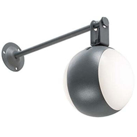 Applique led 12w da esterno in alluminio grigio luce naturale 4000k ip54 sovil globo 99180/16