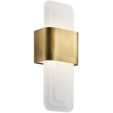 Applique LED 16W ottone verticale rettangolare SERENE Kichler
