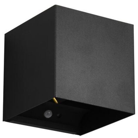 Applique LED 1W nera batteria sensore movimento IP44
