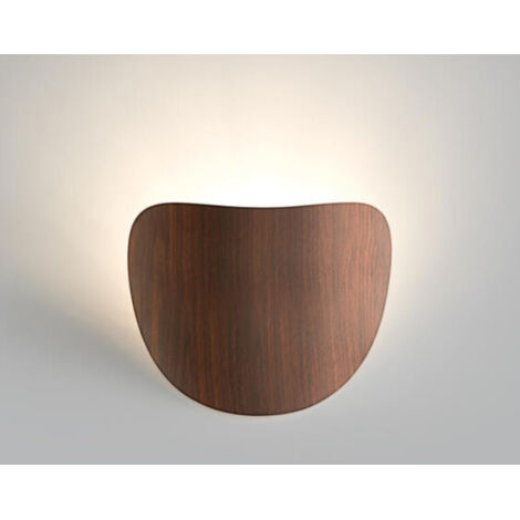 Applique led 7W métal impression noyer Feuillette
