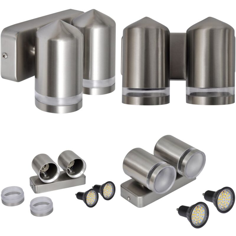 Applique led acier inoxydable avec tête conique - Applique Murale Led - Éclairage Extérieur - Luminaire Jardin - Lampadaire Extérieur - Éclairage