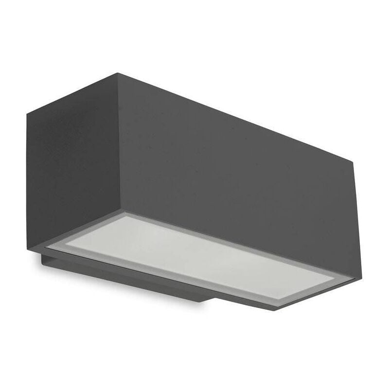 Leds-C4 Afrodita - Lumière led Extérieure Petite Lumière Lèche Murale Gris Urbain IP65