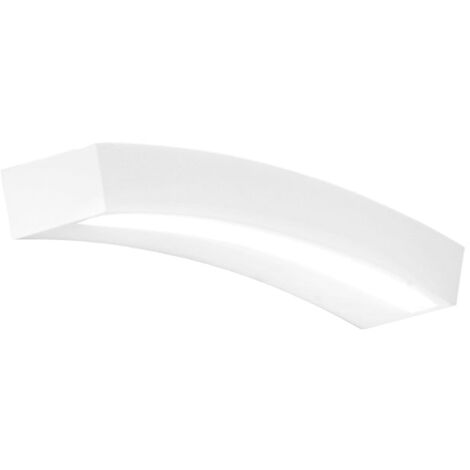 "Applique LED ALOHA in gesso verniciabile 7W a luce calda e naturale 35 cm."