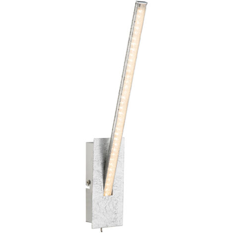 Applique LED applique murale cristaux métal argent H 35 cm salon chambre salle à manger
