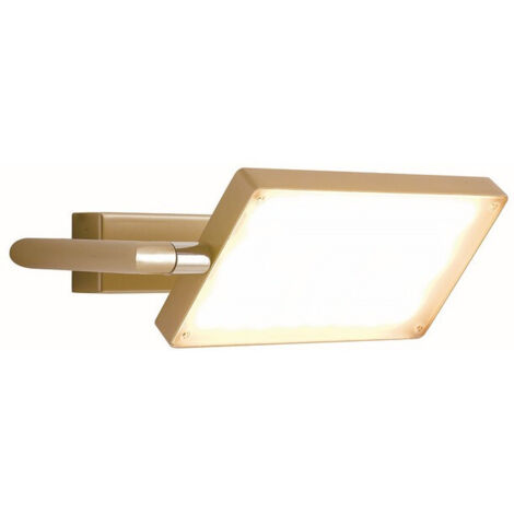 Applique LED BOOK in alluminio oro con diffusore orientabile 18W 3200K