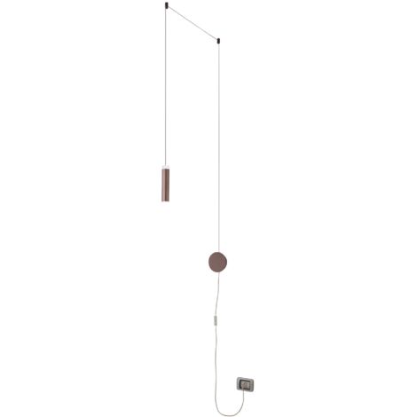"Applique LED CANDLE bronzo con cavo regolabile e presa 7W luce naturale"
