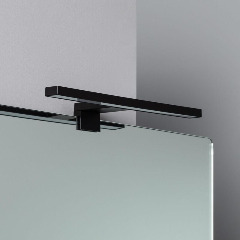 Image of Ledkia - Applique per Specchio del Bagno Carl 5W Nero Bianco Caldo 2800K - 3200K