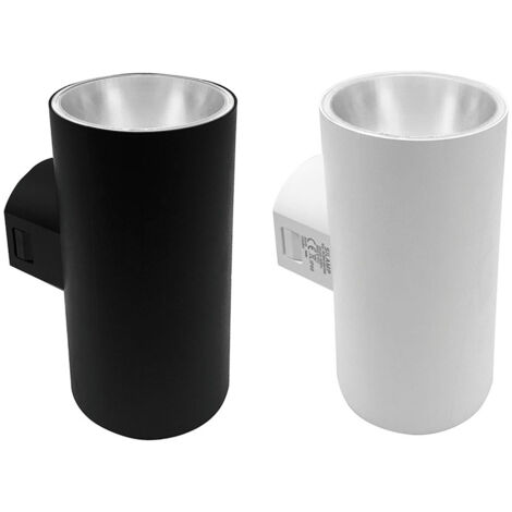 APPLIQUE LED CILINDRICA 18W IP65 220V DOPPIA LUCE SWITCH 3000K-4200K-6500KColore NERO