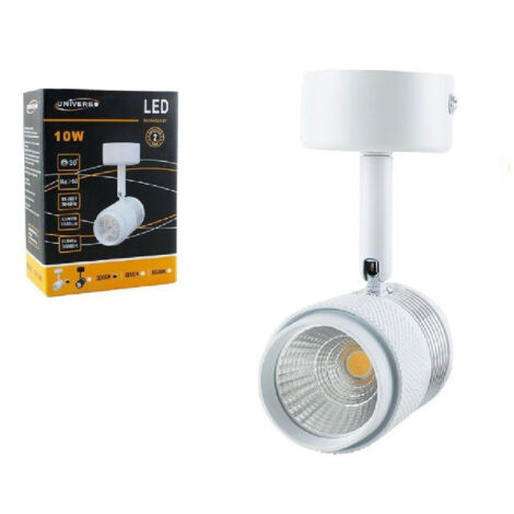 Applique Led Cob 10w Faretto Staffa Orientabile Lampada Soffitto Parete F10w-1a