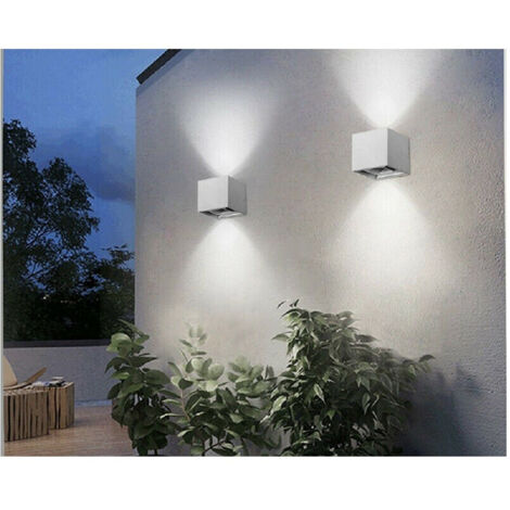 Applique Led Cob Double émission 12w éclairage Extérieur 4000k 3000k 6500k Gris Es46