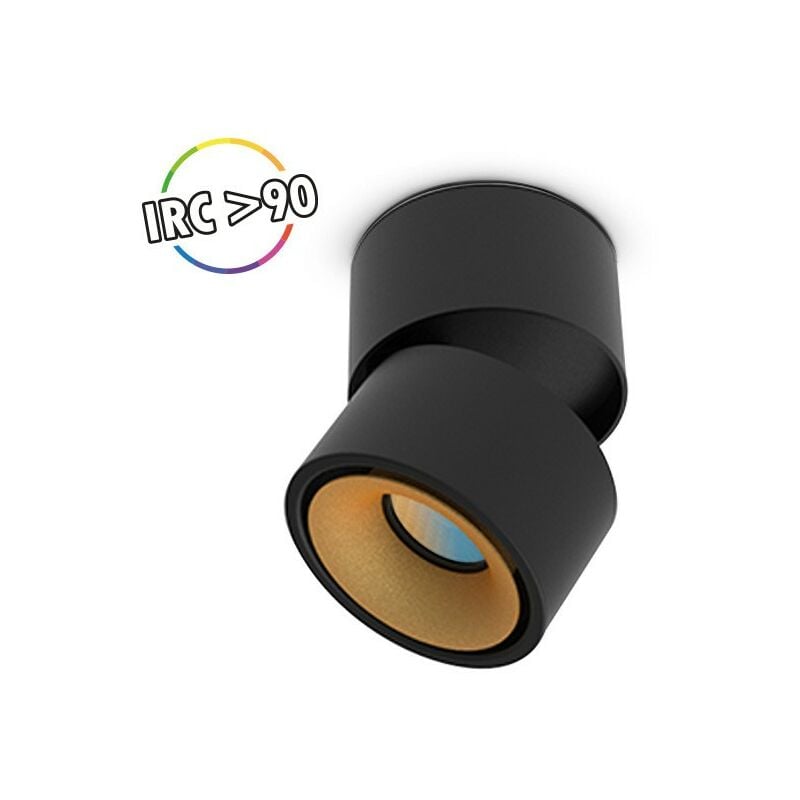 Miidex Lighting - Applique led cosmos - 6W cct ® noir - dore - cct