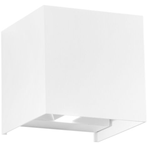 "Applique LED da esterno ALFA in alluminio bianco 2X10W con CCT IP54 12 cm."