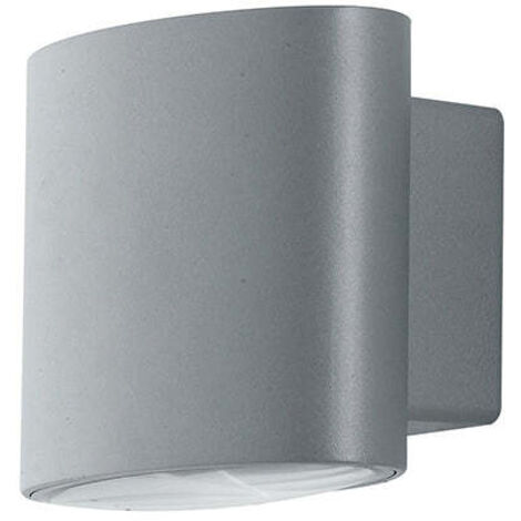 "Applique LED da esterno BOXTER in alluminio argento 2x4W 4000K(luce naturale)"