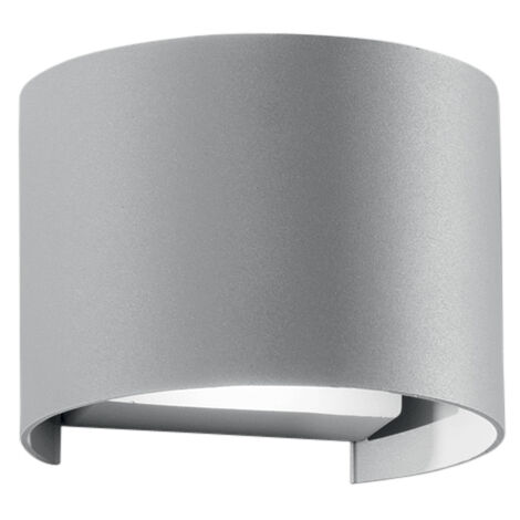 "Applique LED da esterno DELTA in alluminio grigio 2X5W con CCT IP54 14 cm."