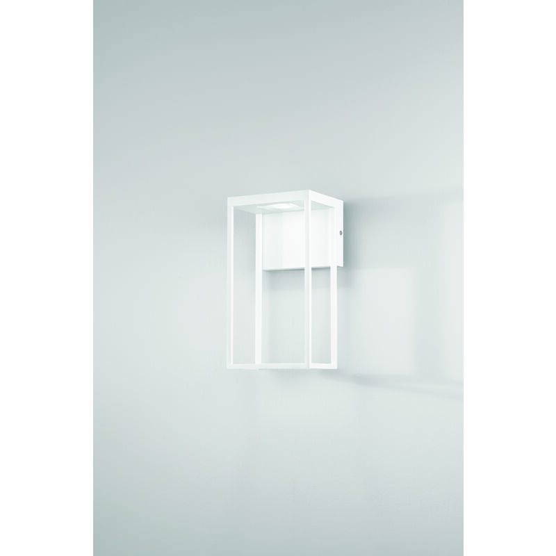 Image of Applique led da esterno gris in alluminio bianco 12W con luce calda e naturale - Bianco