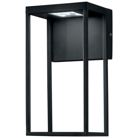 Applique LED da esterno GRIS in alluminio nero 12W luce calda o naturale