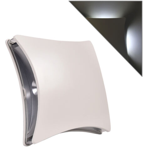 APPLIQUE LED DA ESTERNO IP65 4W BIANCA A LUCE FREDDA 6500K - DESIGN MODERNO QUADRATO STONDATO PERFETTA PER ILLUMINAZIONE INTERNA ED ESTERNA