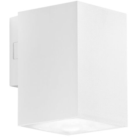"Applique LED da esterno POLO bianca quadrata 2x8W con luce calda e naturale"