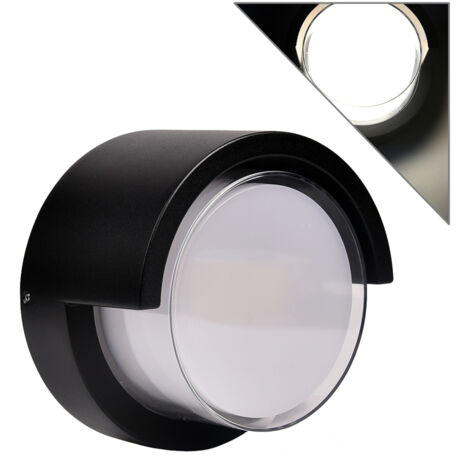APPLIQUE LED DA PARETE 15W IP65 PER ESTERNI DESIGN TONDO LUCE NATURALE - IDEALE PER TERRAZZI GIARDINI E PORTICATI STRUTTURA IN PLASTICA E PVC
