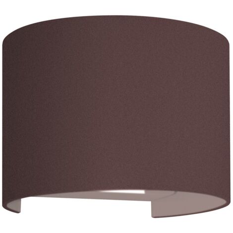 Applique led da parete a doppio fascio mod. Marbella round colore corten
