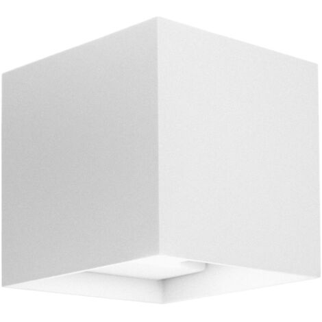 Applique led da parete a doppio fascio mod. Marbella squared colore bianco