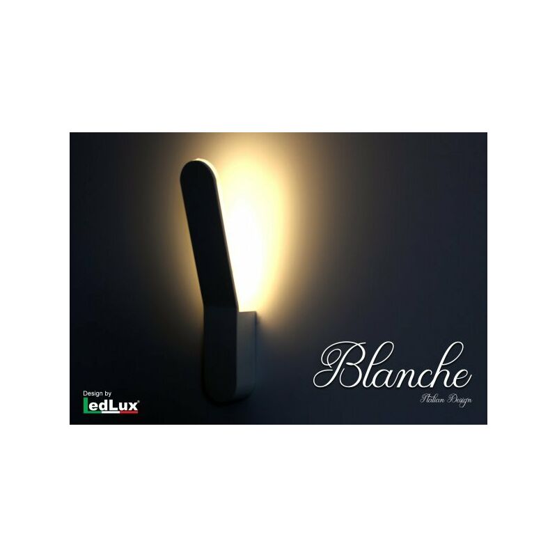 Image of Ledlux - Applique Led Da Parete Modello Blanche Italian Design Moderna 6W Bianco Caldo