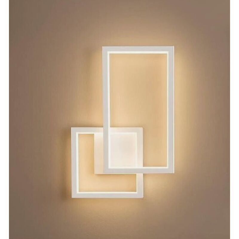 Applique LED da Parete Moderna Bianco Design Geometrico Rettangolare Illuminazione Decorativa Interni Soggiorno Camera Letto