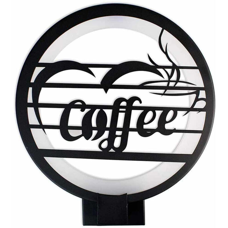 Image of Applique led da parete moderno tondo 12 watt luce con fantasie coffee lampada da soggiorno corridoio cameretta bar luce calda 3000k