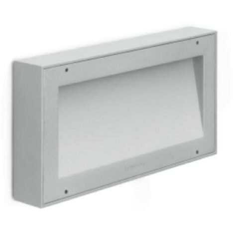 Applique led da parete per esterni grigio ral 9006 2700k ip54 10w 650 lm cri80 lombardo ll1210092