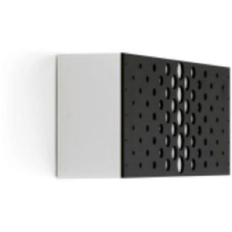 Applique led da parete per esterni nero 4000k ip65 10w 484 lm cri80 lombardo ll116007n