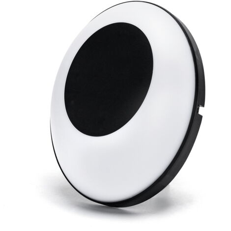 Applique Led da parete slim Eye 24W rotondo Nero IP65 Bianco freddo 6500K Aigostar