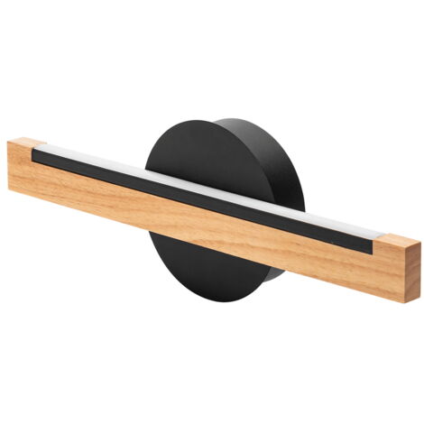 Applique Led da parete Woodden 6,5W Nero IP20 Bianco freddo 6500K Aigostar