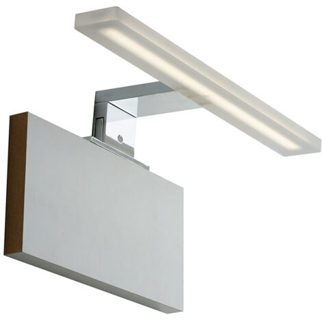 Applique LED da specchio AQA in metallo cromato 8W 4000K (luce naturale)
